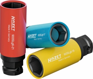 Jeu de 3 douilles à chocs 1/2" gainées 17,19 et 21mm