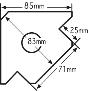 Equerre magnétique 85x15mm