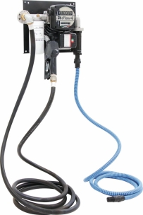 Pompe à gasoil 230V 60 l/min avec pistolet automatique/volucompteur mécanique/filtre - station murale