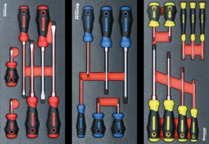 Servante d'atelier 7 tiroirs composée de 237 outils - modules finition métal