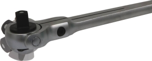 Cliquet 1/2" 72 dents réversible tête boule 360° avec bouton poussoir