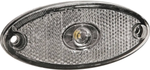 Feu de position LED 12V ovale blanc
