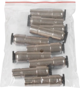 Raccord instantané métallique droit réduction 6-10mm - lot de 10 pcs