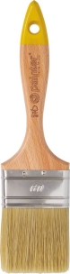 Pinceau queue de morue acrylique à manche bois vernis 60mm - lot de 12 pcs