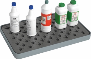 Bac de rétention 8L avec caillebotis 100% PE ultra bas