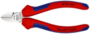 Pince coupante de côté multiusage 140mm - Tête étroite - Bi-matière - Chromée