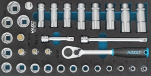 Module mousse jeu de douilles 3/8" - 33 pcs