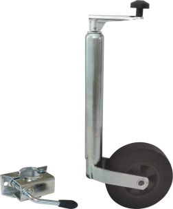 Roue jockey jante PVC 48mm course de 170mm 150kg + bride 48mm