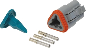 Connecteur étanche série DT femelle 3 voies en kit