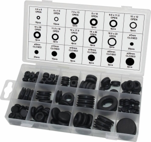 Passe-câbles en caoutchouc - coffret de 125 pcs