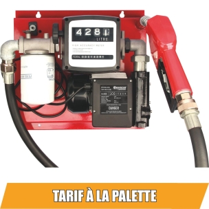 Pompe à gasoil 230V 60 l/min avec pistolet automatique/ volucompteur /filtre - station murale