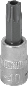 Douille tournevis 1/4" avec embout 37mm Torx® alésé TT40
