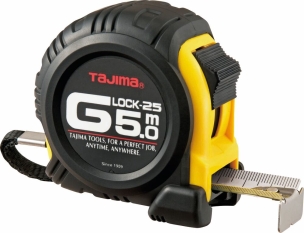 Mètre mesure à ruban 5m 25mm G Lock jaune - blister