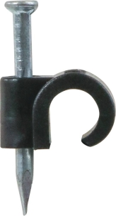 Attaches-fils/pontet PVC noir 4 à 7mm - 5 lots de 100 pcs