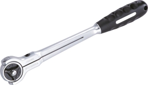 Cliquet 1/4" 72 dents réversible tête boule 360° avec bouton poussoir