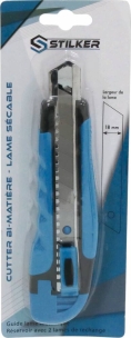 Cutter 18mm auto-bloquant bi-matière - lot de 12 blisters