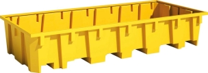 Bac de rétention 1650L PE pour rayonnage L3280mm