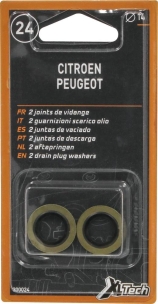 Joint de bouchon de vidange à lèvre caoutchouc 14mm - blister de 2 pcs Joint de bouchon de vidange à lèvre caoutchouc 14mm - blister de 2 pcs