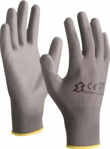 Gants de dextérité enduit PU T11 - gris - lot de 12 pcs