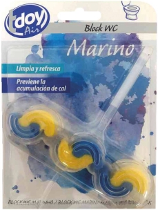 Bloc pour cuvette WC fraîcheur marine - lot de 12 pcs