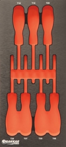 Module mousse 395x178mm métal vide pour tournevis Torx®