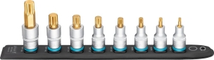 Douille tournevis 1/2" embout Torx® sur support magnétique - 8pc