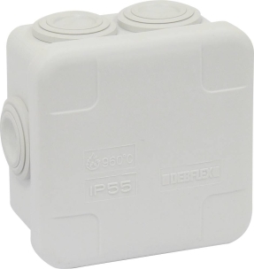 Boîte de dérivation étanche carrée 60x60x40mm - lot de 10 pcs