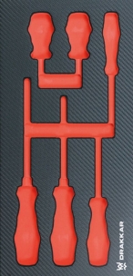 Module mousse vide - finition carbone pour tournevis Pozidriv®