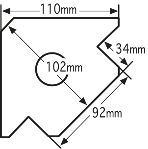 Equerre magnétique 110x17mm