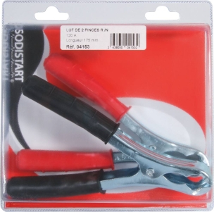 Pince tôle 120A 175mm rouge/noire - blister