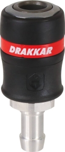 Raccord rapide femelle de sécurité passage d'air 11mm pour tuyau de 16mm