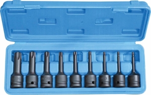 Douilles tournevis à chocs TORX® 1/2" T20-T70 - coffret de 9 pcs
