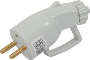 Fiche mâle à clapet 2P+T 230V - lot de 5 pcs