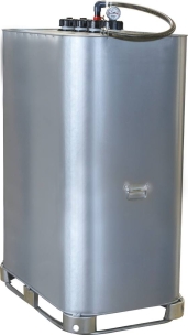 Cuve de stockage gasoil galvanisée 1000L double paroi pré-équipée