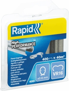 Agrafes grillage VR16 2-8mm galvanisées - blister de 400 pcs