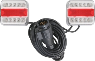 Kit de signalisation arrière LED 12V 7,5m magnétique avec fiche 13 plots - blister