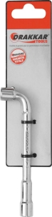 Clé à pipe débouchée 6 pans/6 pans de 7mm - carte