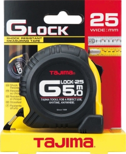Mètre mesure à ruban 5m 25mm G Lock jaune - blister