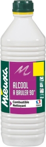 Alcool à brûler - lot de 12 bouteilles de 1L
