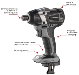 Visseuse à chocs brushless 20V 200Nm - boîte carton