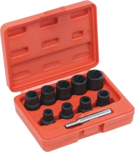 Douilles twist 1/2" de 10 à 19mm pour écrous rouillés, abimés - coffret de 10 pcs