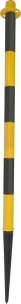 Poteau de signalisation à piquer plastique jaune et noir 40mm 850mm