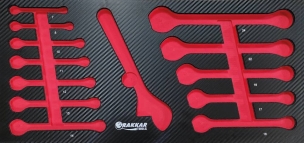 Module mousse vide - finition carbone pour clés mixtes - pour coffre