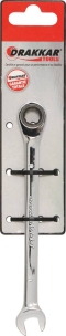 Clé mixte droite à cliquet de 9mm 72 dents - carte