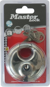 Cadenas marine rond acier inox 70mm 2 clés - blister