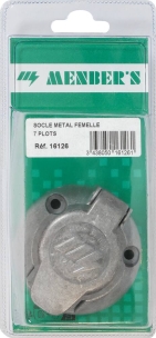 Socle femelle métallique rond 7 plots