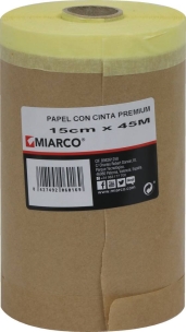 Ruban de masquage 80°C avec papier kraft 150mm - lot de 40 rouleaux de 45m