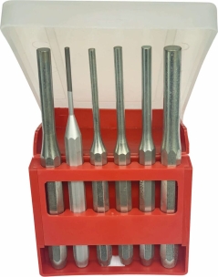 Chasse-goupilles 3-4-5-6-8-10mm - boîte plastique de 6pcs