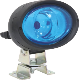 Phare de travail ovale 12/24V bleu