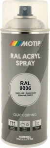Peinture acrylique RAL 9006 métallisé satiné - aérosol de 400ml